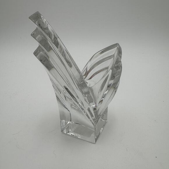 Vintage Single Light Candlestick Holder 5" Mikasa Deco Lead Crystal - Picture 5 of 8